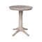 International Concepts Round 30 in Round Top Pedestal Table, 34.9 inH, Washed Gray Taupe, 30 W, 30 L, 35.9 in H, Wood K09-30RT-27B-6B - alternate 1